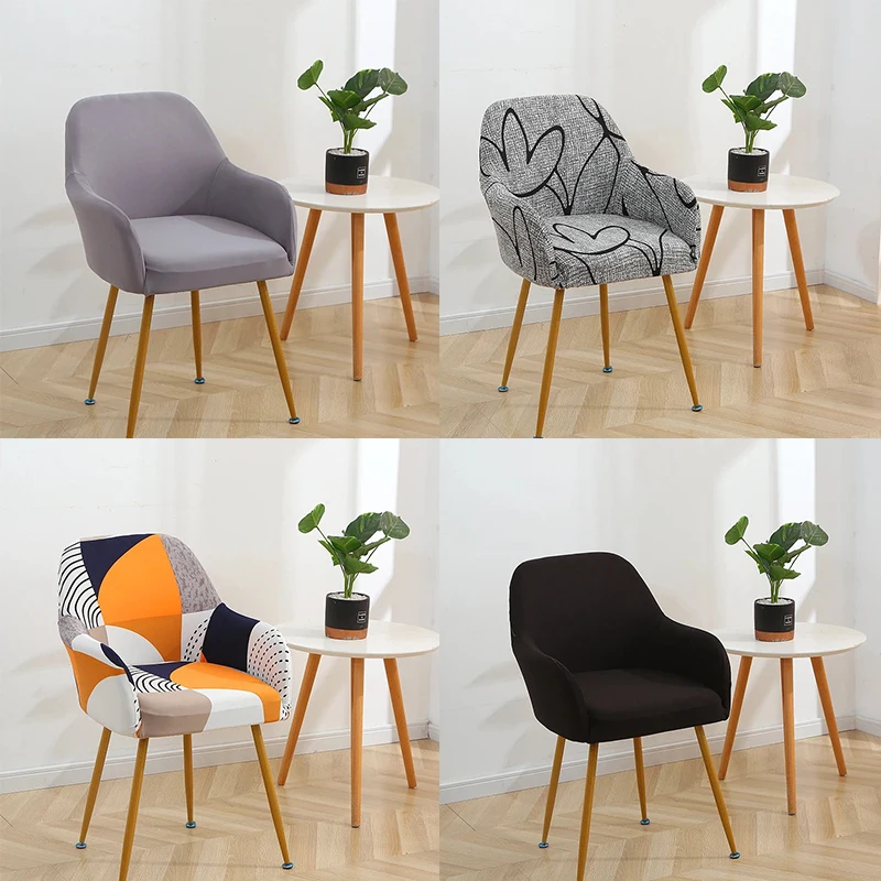 모던 하이 암 의자 커버, 신축성 스판덱스 다이닝 의자 커버, 슬립커버 시트 커버, 컴퓨터 의자 사무실 가정용