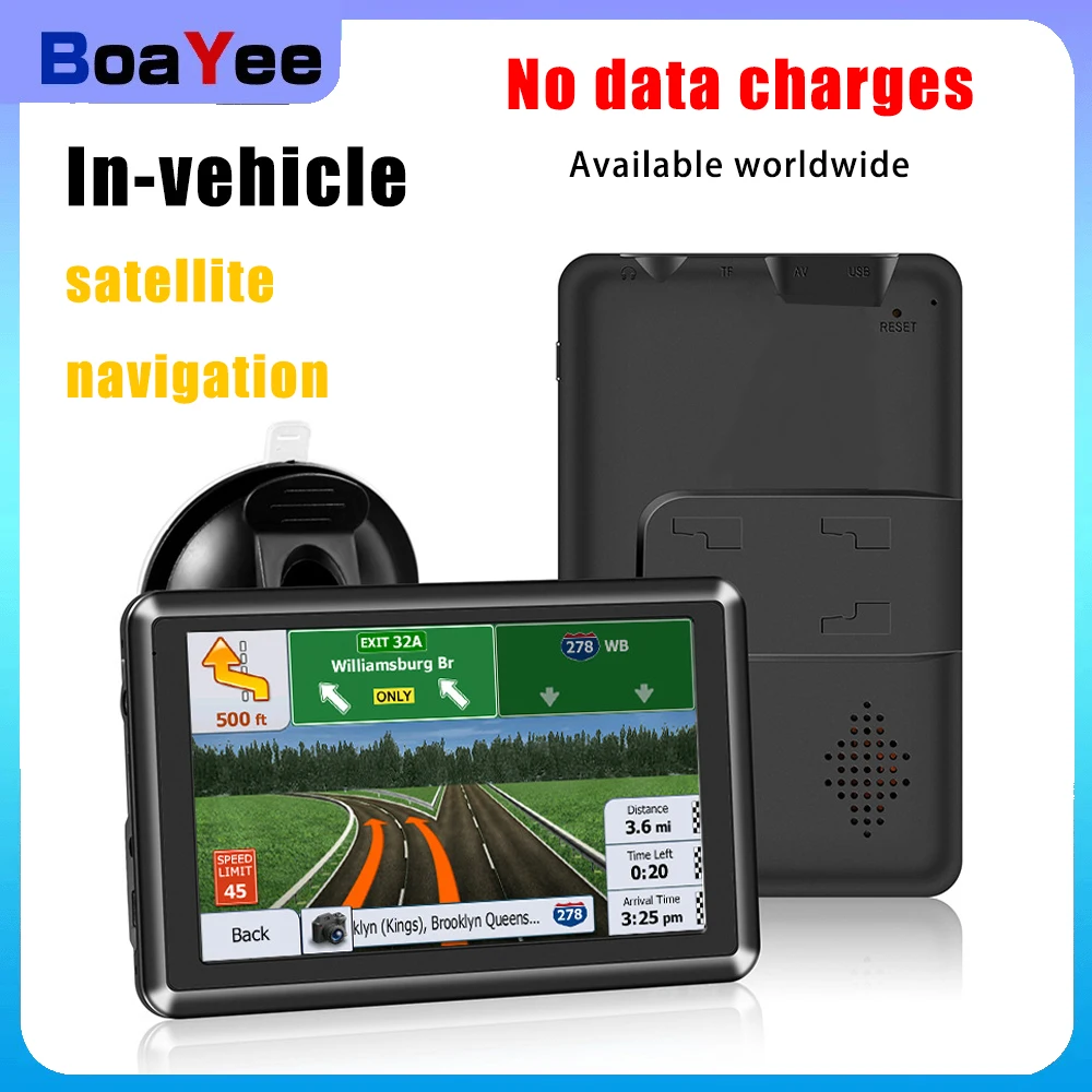 

5-дюймовый автомобильный GPS-навигатор HD с сенсорным экраном GPS-навигатор Грузовик 3D-режим Sat Nav 8G + 256M Карта Европы GPS-навигаторы Без заряда данных