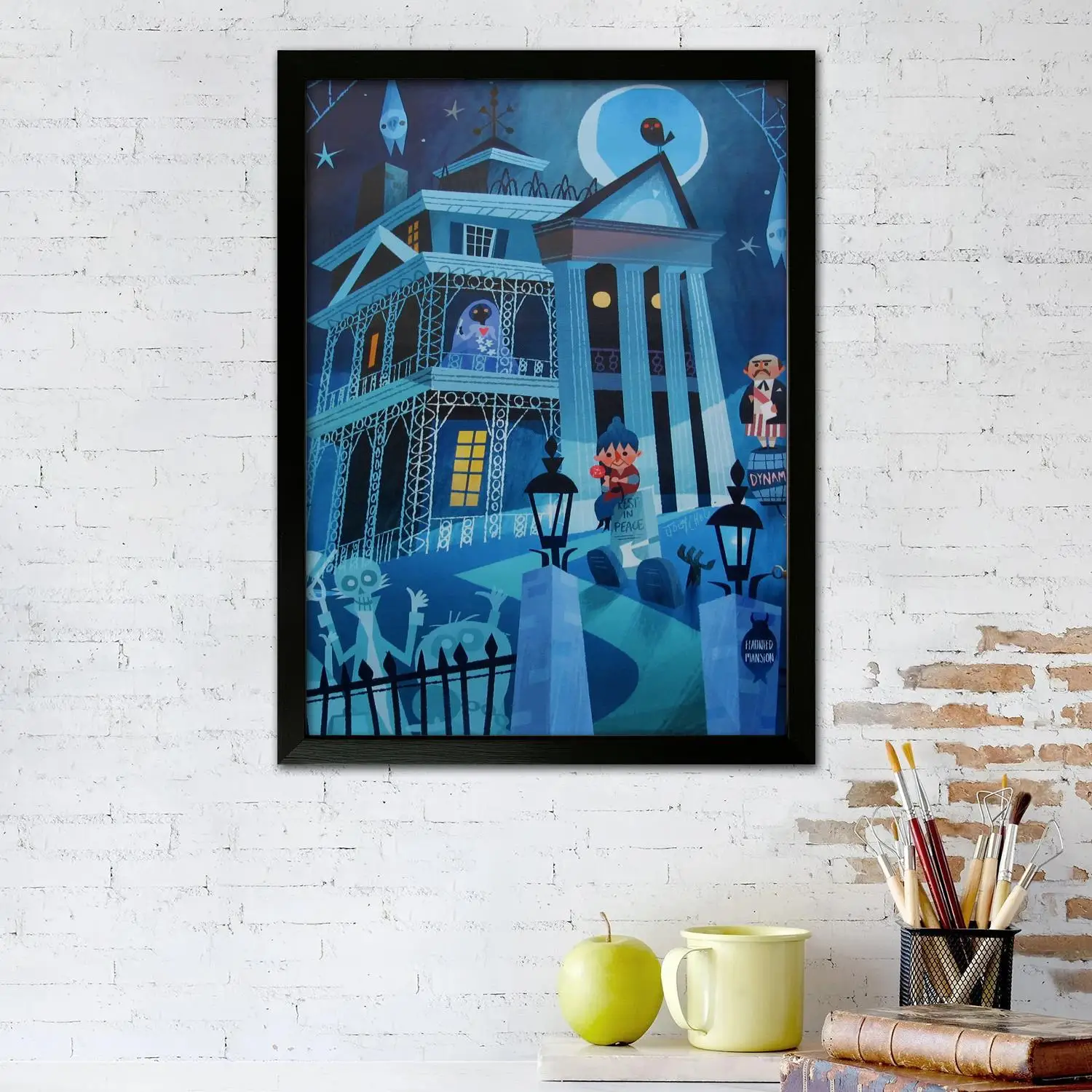 Haunted Mansion - 1969 - Promotional Advertising Canvas Art Poster Modern Family Bedroom Decor, Posters,Decorative painting