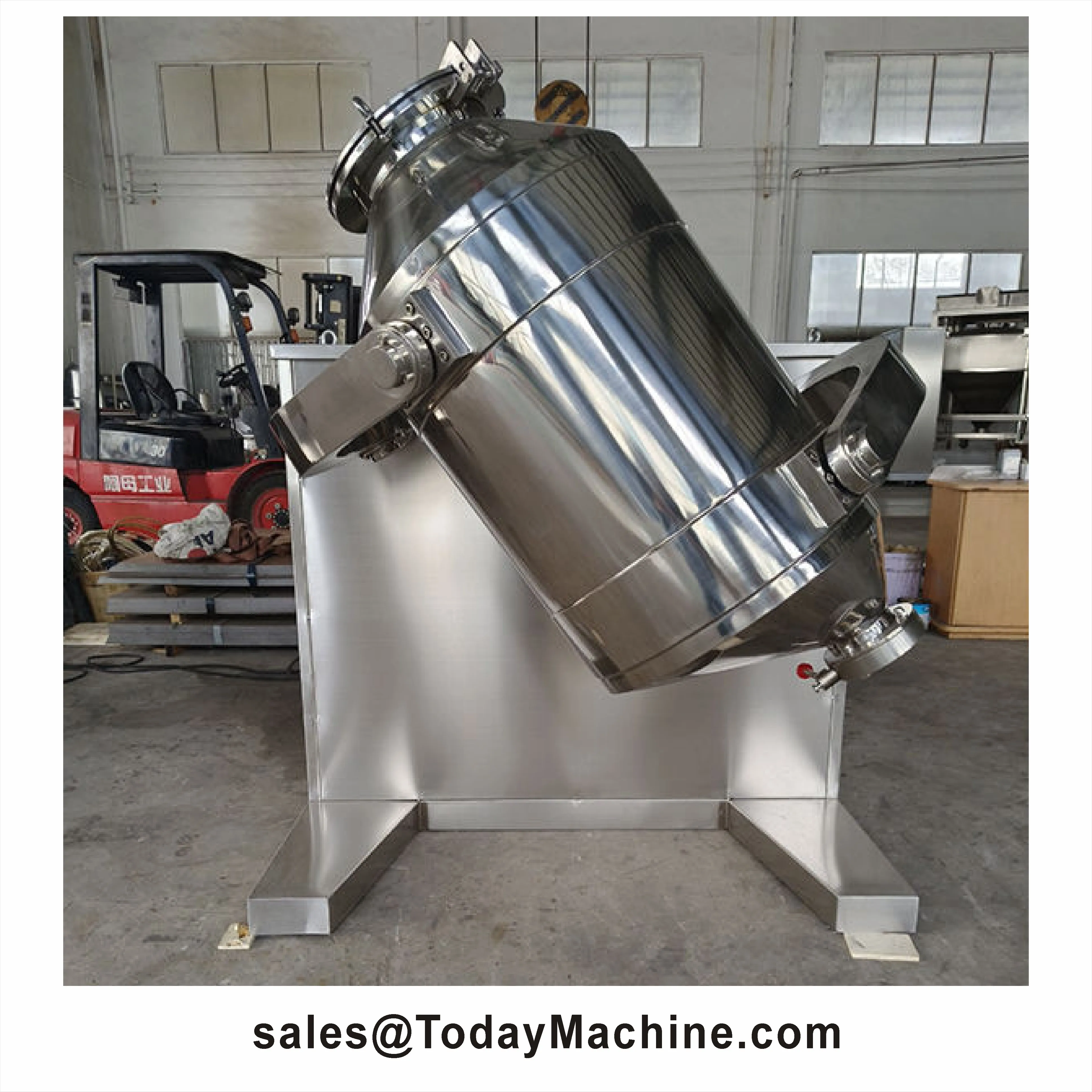 Dry Powder Rotating Drum 3d Blender Tumbler Machine Mixer
