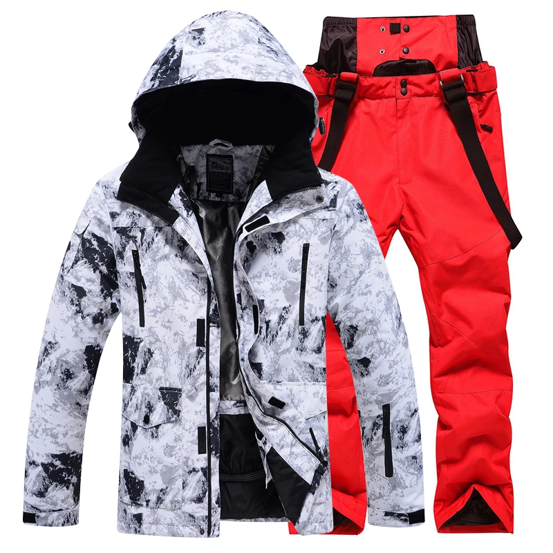 -30 ℃ men's and women's skiing suit windproof and waterproof skiing suit Outdoor and indoor winter warmth preservation