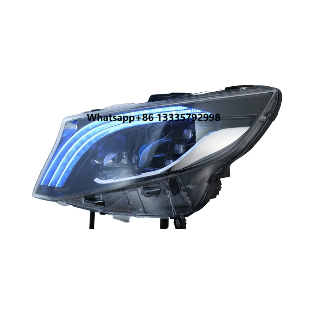 

VLAND High Quality 12V Cool White ABS Front Lamps for VITO 2016-Up New Condition 6000K Bulb CSP LED Chip Box Package 6500K Color