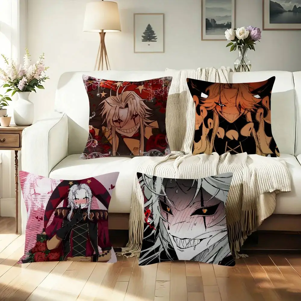 Anime The Freak Circus Pierrot   Pillowcase toon Gift Cushion Cover Bedroom Home Sofa Chair Seat Decor pillow case