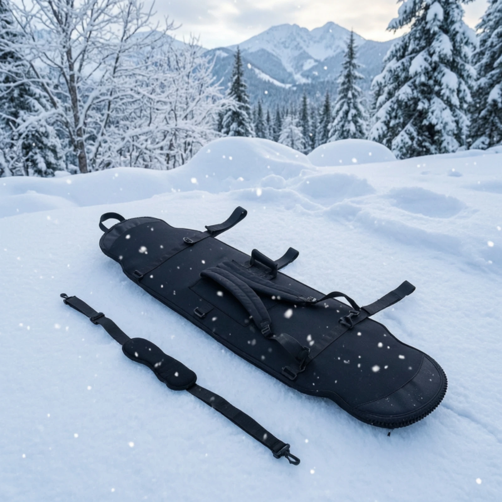 Snowboard Travel Bag with Backpack Straps Adjustable Waterproof Snowboard Bag with Rubber Shells Lightweight Heavy-Duty