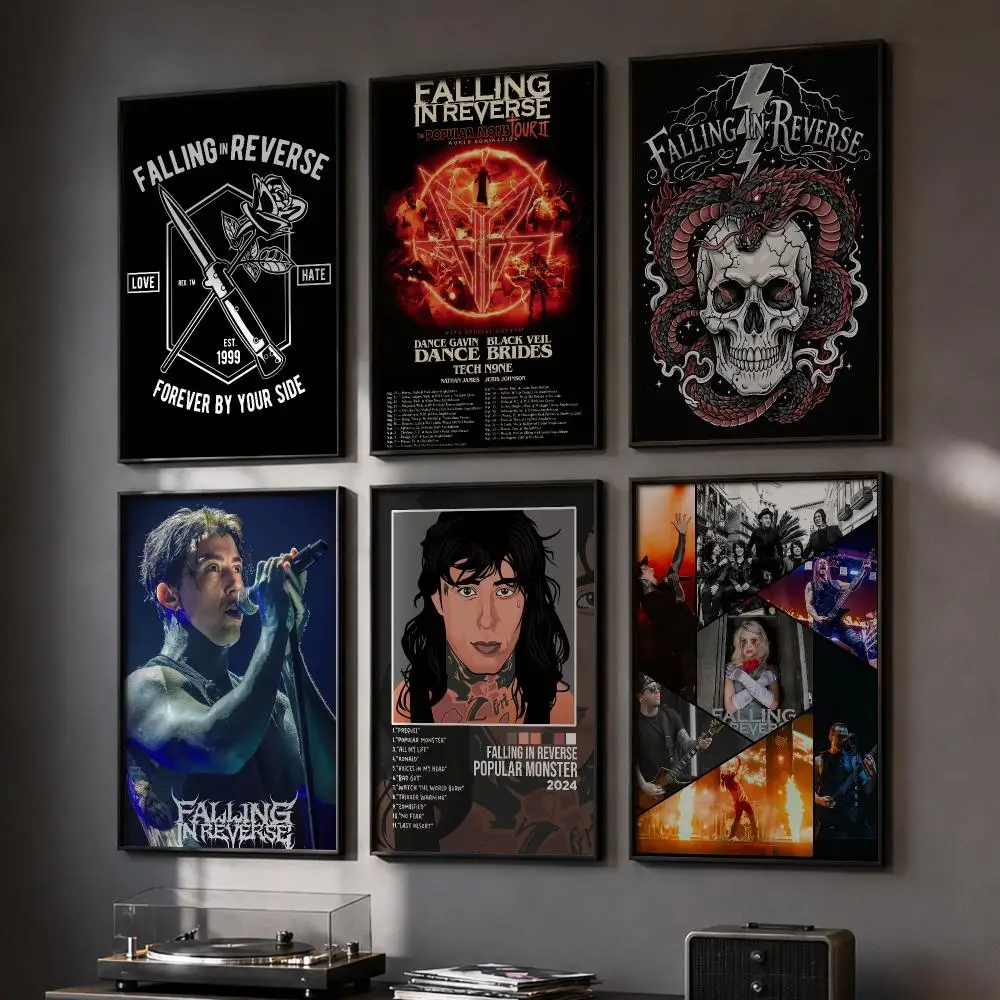 F-Falling In Reverse FIR Poster HD Home Wall Stickers House Hallway Living Room Bedroom Bar Office Decor Art Prints