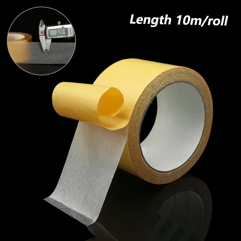 10m Double Sided Carpet Tape for Indoor Outdoor Floor Decoration 10mm ~ 60mm Release Liner Heavy Duty Carpet Rug Fixing Tape