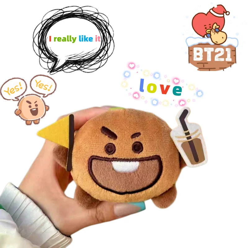 

Cute BT21 Funny Doll Pendant Creative Desktop Ornament Doll Backpack Keychain Ornament CHIMMY COOKY KOYA TATA Anime Gift Toys