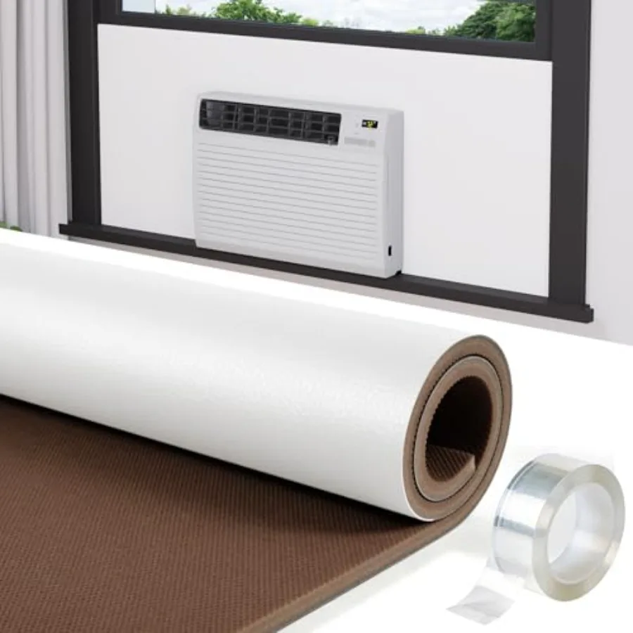 Window Air Conditioner Foam Side Panel, Surround Insulation Side Panel for Window AC, 48" Width Full Coverage for Insulating He