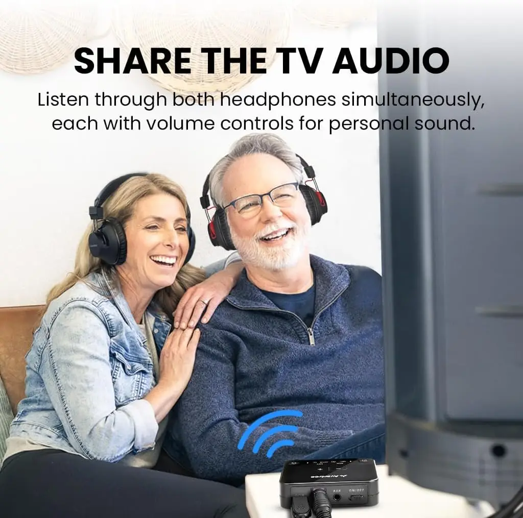 Avantree HT41899 Plus 2 - Dual Bluetooth Wireless Headphones for