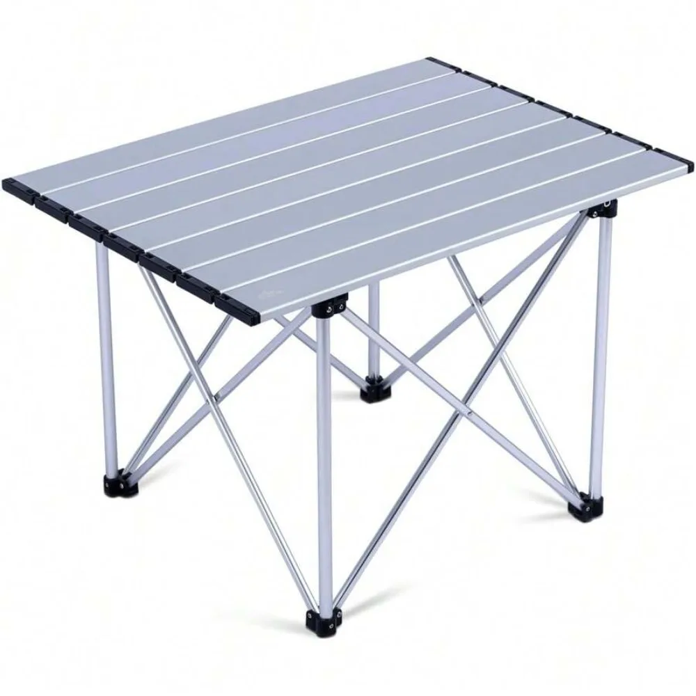 Ultralight Compact Folding Camping Table Portable Outdoor Picnic Side Table with Carrying Bag Lightweight Aluminum Alloy Travel Table for Beach Hiking Backpacking Fishing BBQ Picnic Garden Patio Easy Setup Sturdy Folding Legs Small Black