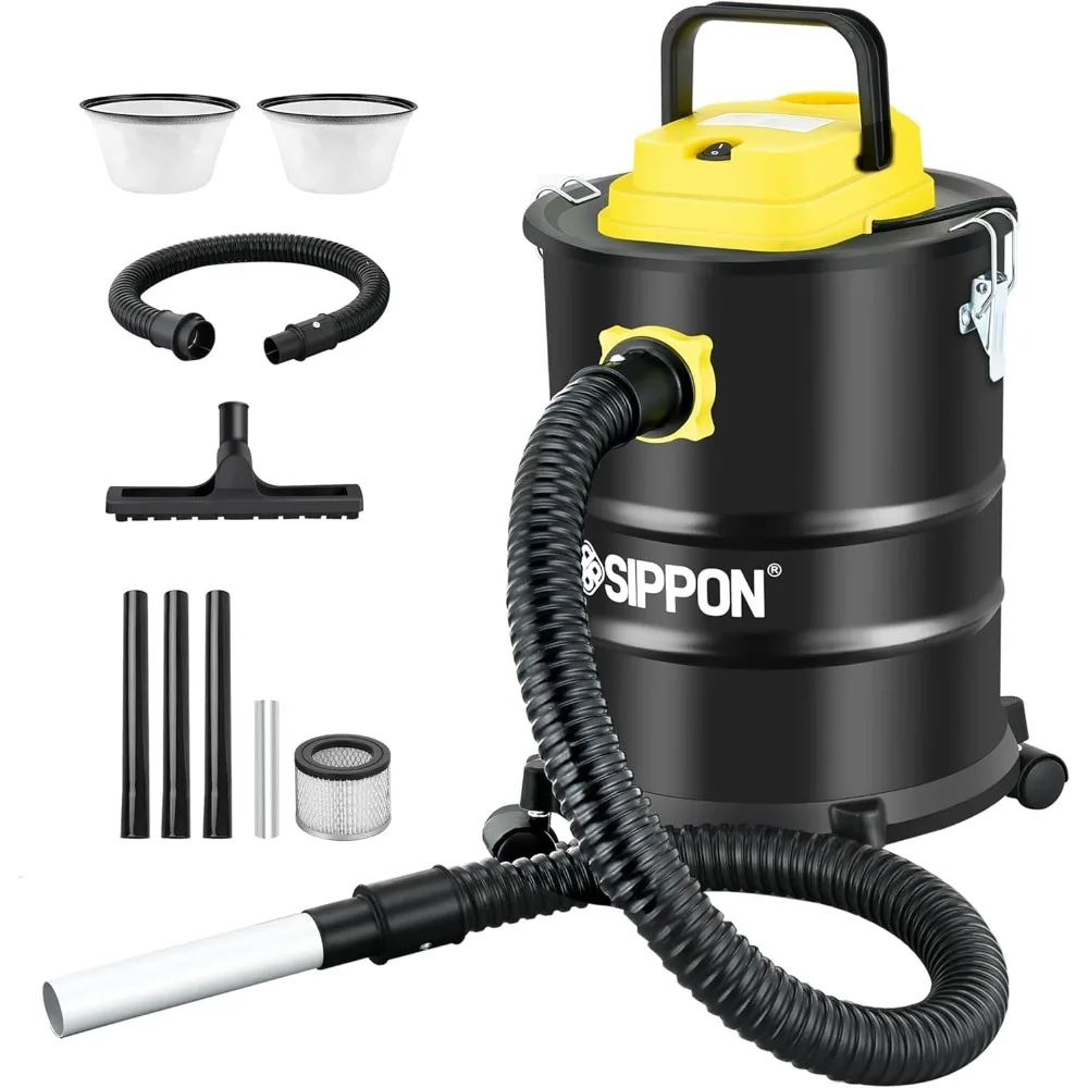 Ash Vacuum Cleaner,Pellet Stove Vacuum Cleaner with Wheeled Base&Blower Function,1000W Powerful Suction All-in-One Ash Vacuum