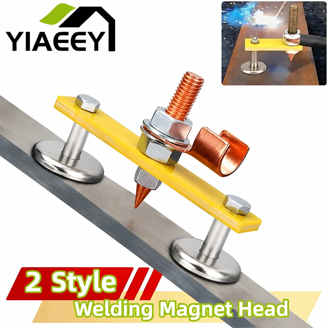 1pc Schweißen Magnet Kopf Magnetische Schweißen Boden Klemme Halter Leuchte Starke Schweißer Blech Reparatur Maschine Boden Draht Klemme