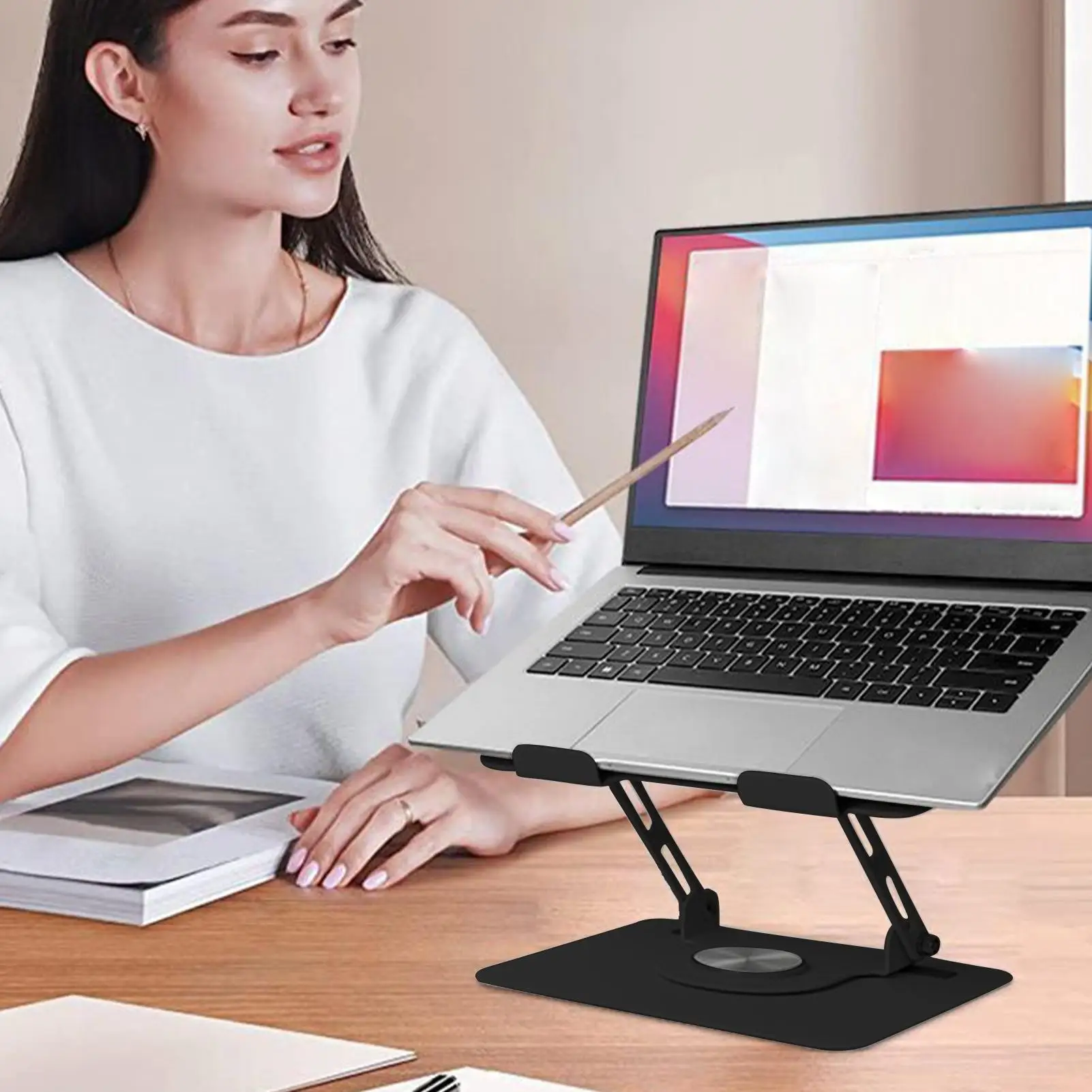 Computer Stand Rotating Tablet Riser For 14-17.3 Laptop Portable Computer Stand For Desk Classroom Workplace Living Room Study