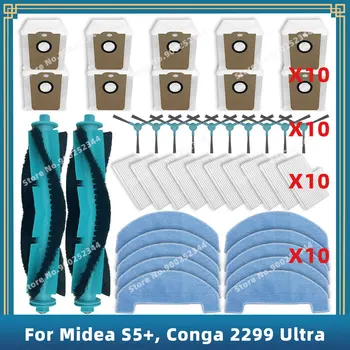 Kompatybilny z Midea S5 Plus / Cecotec Conga 2299 Ultra Home X-Treme Genesis części zamienne akcesoria główne boczne szczotki Mop filtr woreczek pyłowy