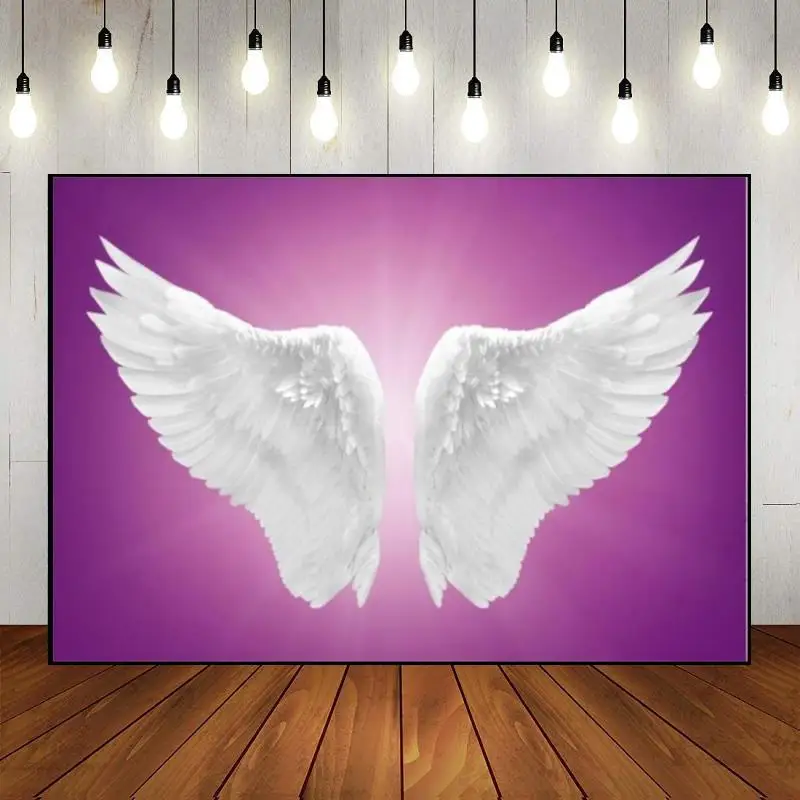 Wings Custom Birthday Backdrop Decoration Background Girl Baby Shower Princess Photo Angel Photography Backdrops Butterfly Boy