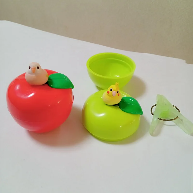 BANDAI Japan Gashapon Figure Anime Cute Bird Apple Storage Box Parrot Kawaii Figurine Capsule Toys For Boys Girls Gift