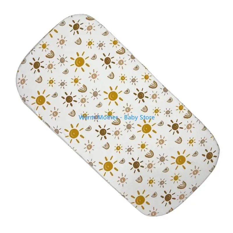 Lenzuolo per culla per neonato per materasso rettangolare ovale a clessidra, lenzuolo con angoli in cotone traspirante 57QE