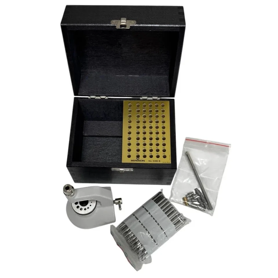Bergeon 15285-B with 50 Punches, 4.7mm and Stakes in Wooden Box