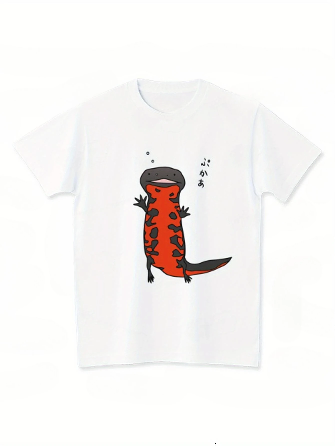 Men's Red-bellied Salamander Pattern Print Graphic Tee T-Shirt Harajuku Streetwear Oversized Clothes Y2K Tops Unisex All-season