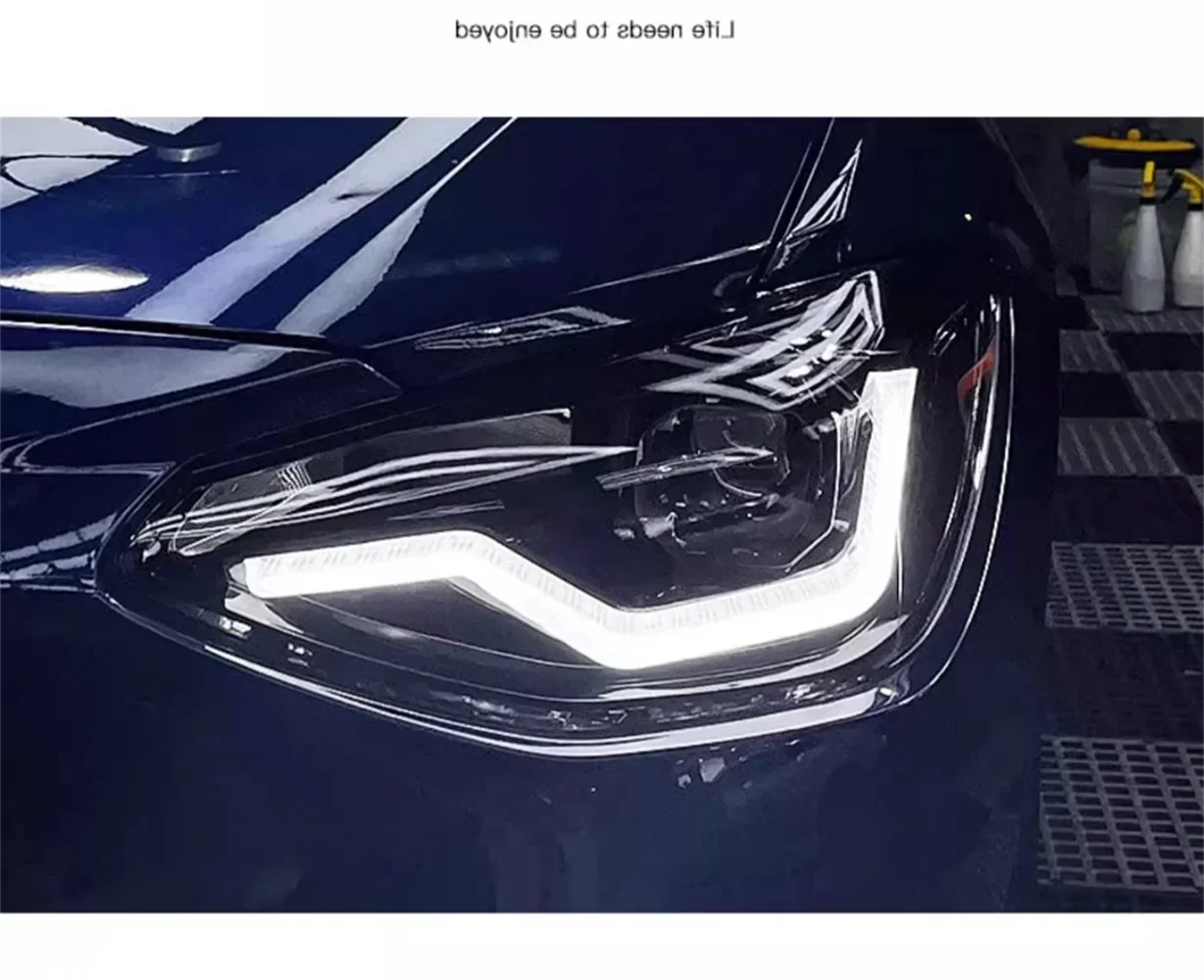 

Автомобильный светодиодный передний фонарь в сборе DRL для 12-15 BMW 1 серии F20, дневные ходовые огни, 2 шт.