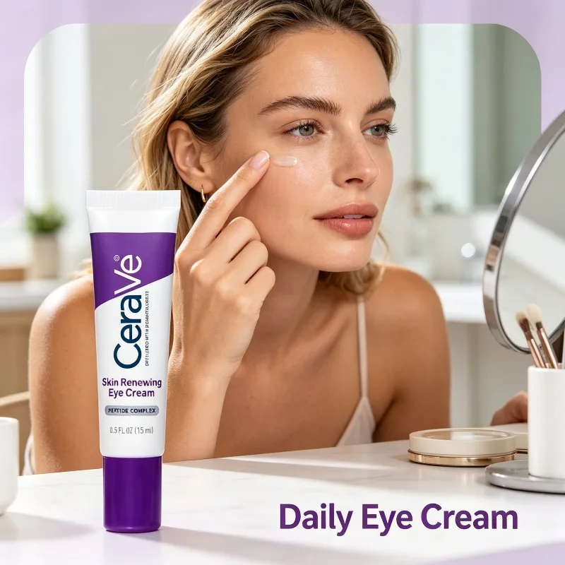 CeraVe Skin Renewing Eye Cream, Fragrance-Free Anti Wrinkle Eye Cream, Peptides & Ceramides Smooth Fine Lines for Daily Eye Care