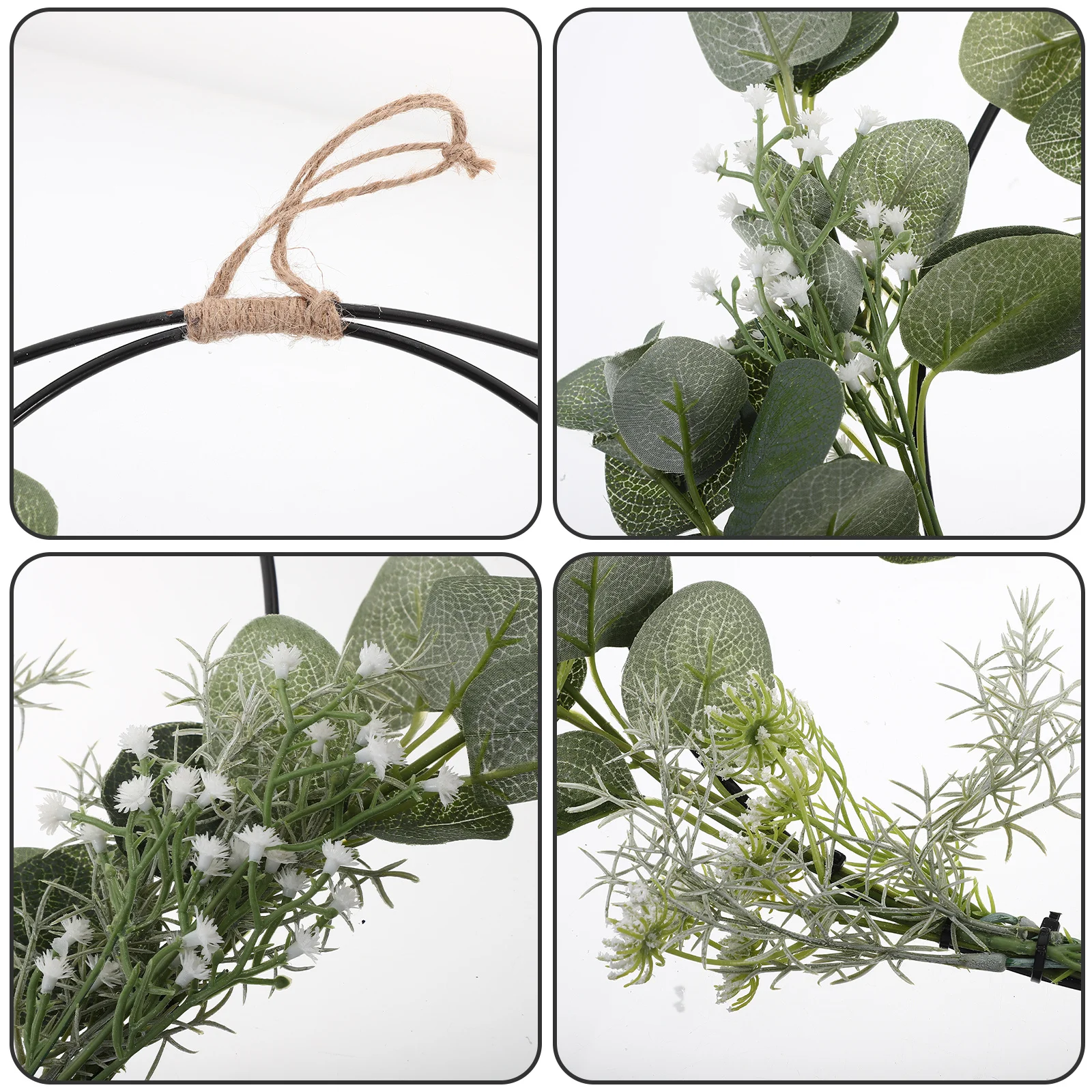 

Artificial Flower Wreath Premium Cotton Leaf Wall Hanging Decor For Door Home Party Festival Spring Wreath Ornament