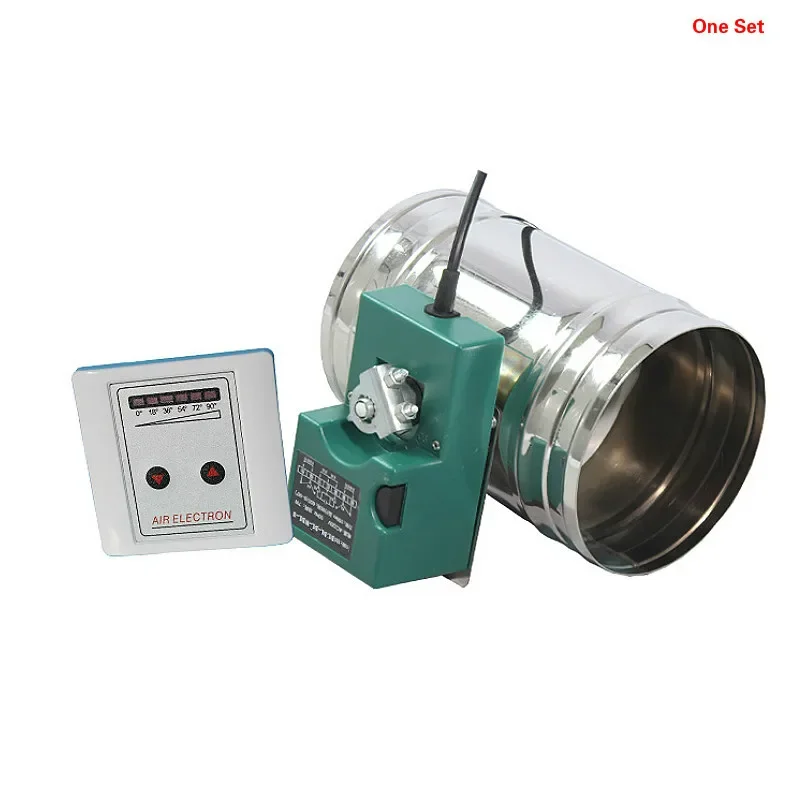 Motorized Air Damper Electric Air Valve with 16Nm 60S Intelligent Air Damper Actuator 5 Position Controller & Angle Switch 220V
