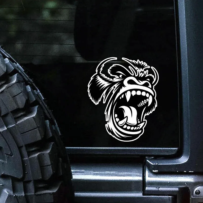 

1 шт. мощная наклейка с головой гориллы, отлично подходит для интерьера автомобиля, страниц блокнота, бутылок с водой и рамок велосипеда