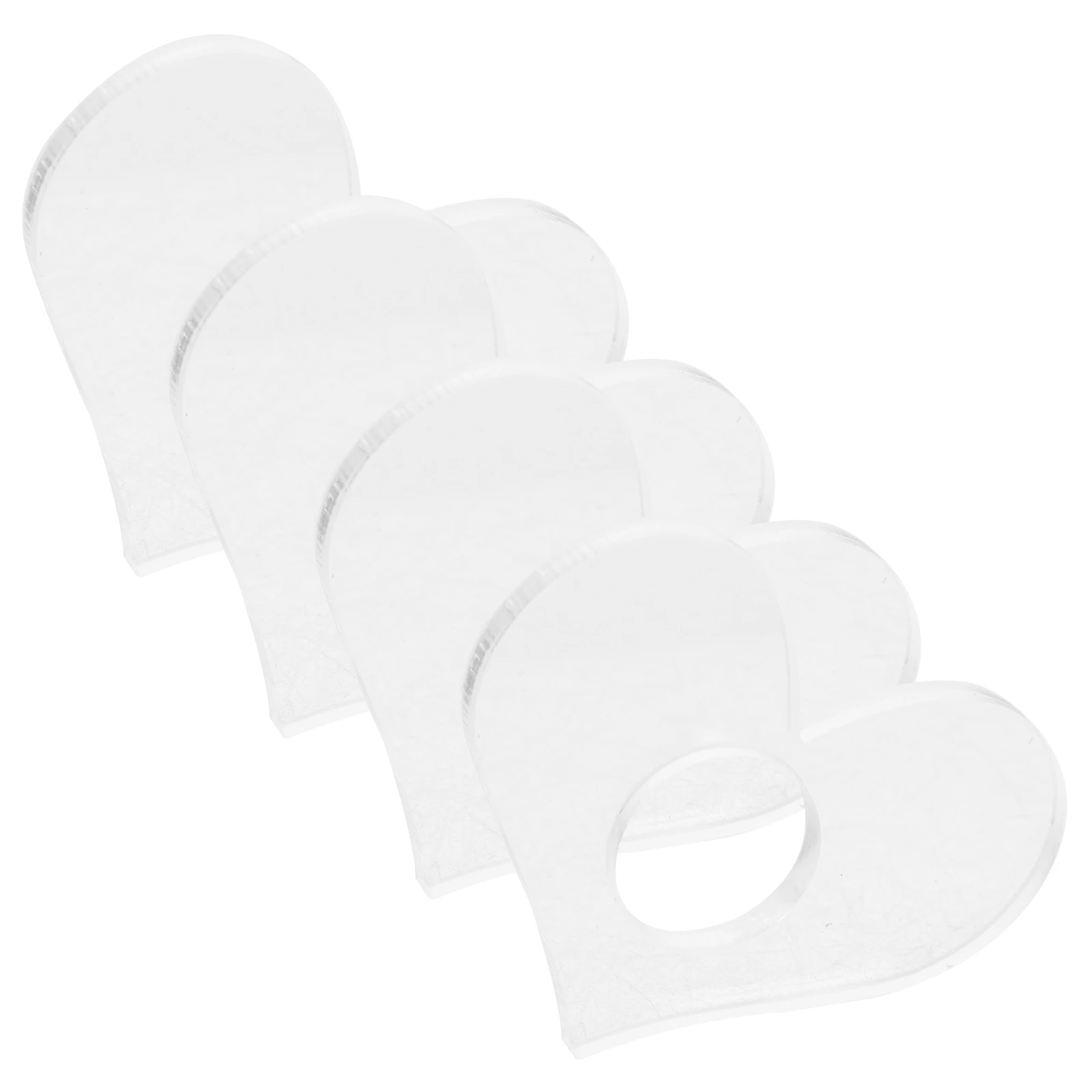 

4 Pcs Heart Shaped Thumb Bookmarks Transparent Acrylic Reading Accessories Page Holders for Books Bookmark Thumb Rings Medium