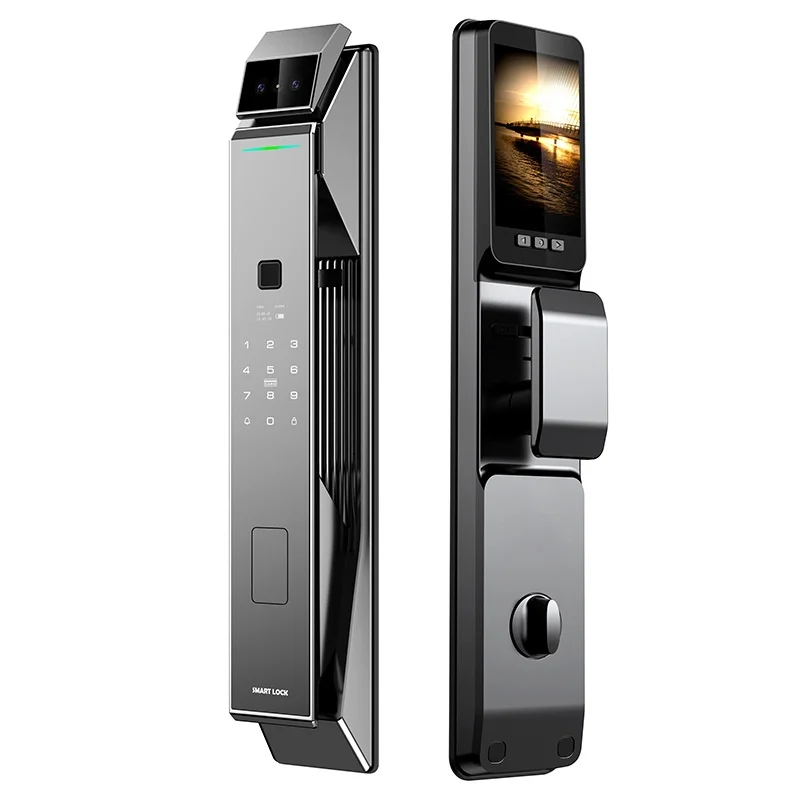 

Полностью автоматический умный замок для деревянных дверей с Wi-Fi: распознавание отпечатков пальцев и лиц, доступ по паролю, круглосуточная связь