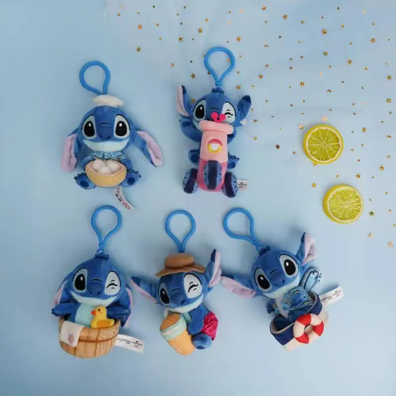 Hot Disney Anime Peripheral Fun Blind Box Stitch Food Drink  Play Plush Blind Box Doll Bag Pendant Children Birthday Gift
