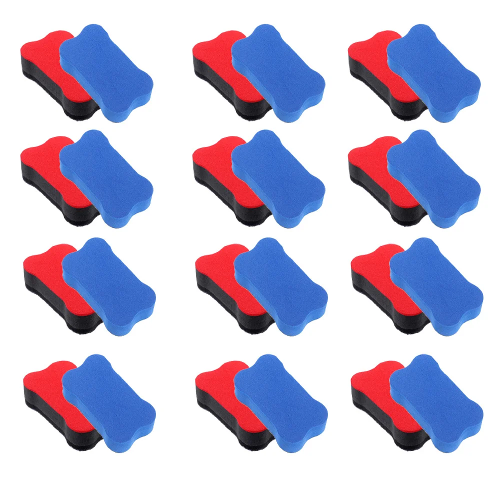 24 Stück Whiteboard-Radiergummis für Kinder, wiederverwendbare Filztuch, trocken abwischbare Radiergummis, tragbar, leicht, Klassenzimmerzubehör für Lehrer