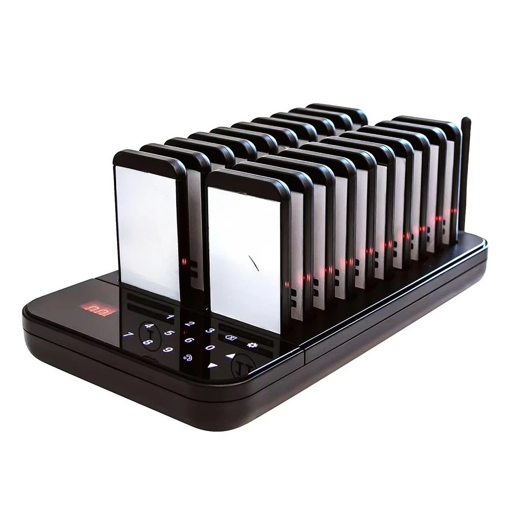 Wireless Attendant Call System Waterproof Restaurant Buzzer Vibrating Coaster Pager