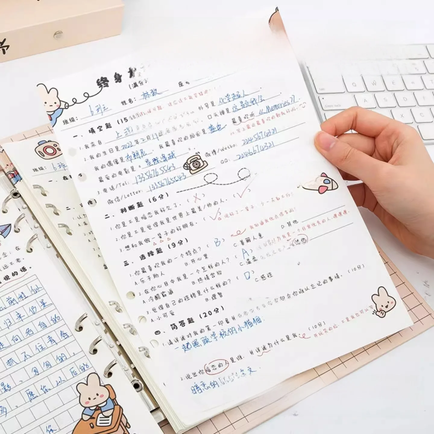 creative-exam-paper-version-classmate-records-junior-high-school-graduation-album-youth-memoir-girls-communication-book-ins-s