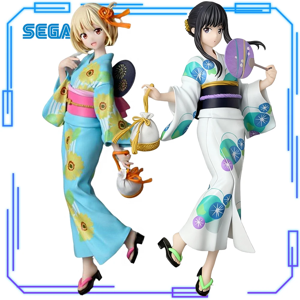 В наличии SEGA Original Genuine Lycoris Recoil Luminasta Nishikigi Chisato Inoue Takina Festival в юката 19 см Модель игрушечных фигурок