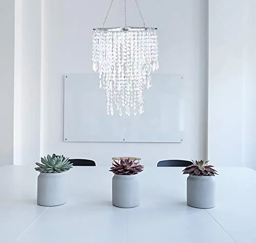 Chandelier Light Shade for Ceiling Pendant Light, Easy Fit Crystal Lamp Shade Lampshade for Bedroom, Living Room, Wedding