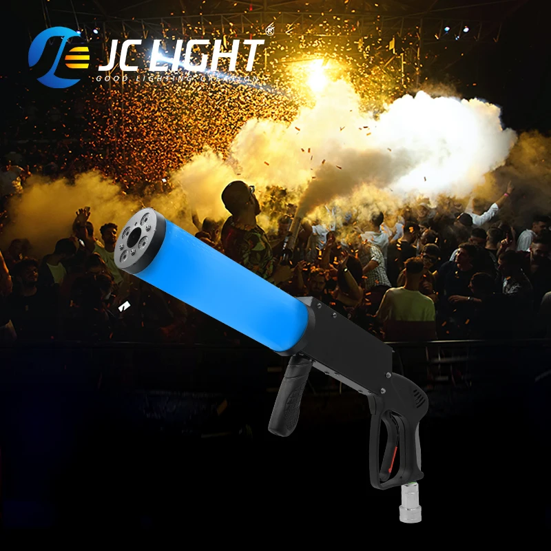 light handheld co2 rgb fog machine co2 jet machine efeito de palco fumar para boate festa de casamento dj disco jc 01