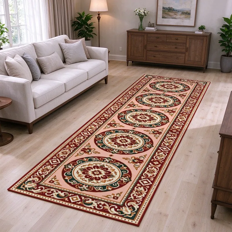1 Traditional Ornate Woven Rug, Soft Comfortable, All Seasons, lightweight and Easy to Care, Home Decor, Living Room, Hallway, Bedroom, Dining Room, Autumn, Winter