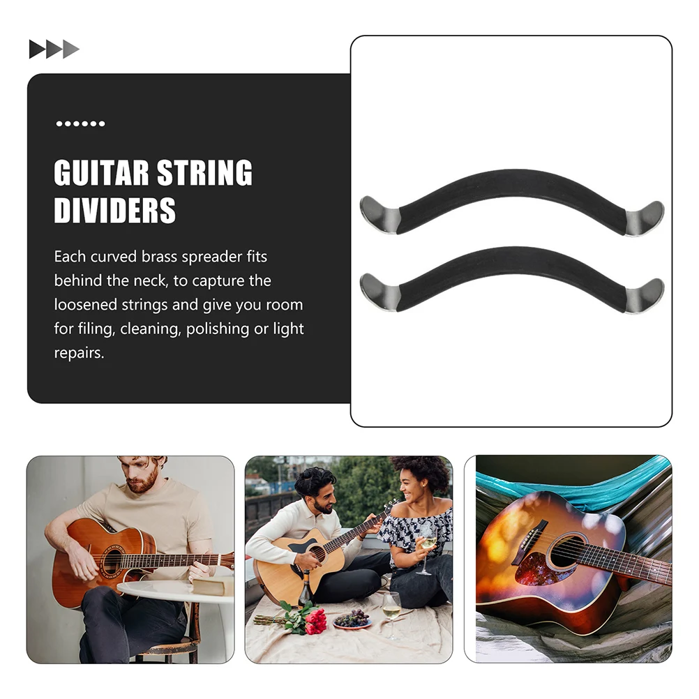 

2pcs Spreader Tool Luthier Tools Fretboard Cleaning String Separator Lightweight Maintenance Kit Guitar Care Accessories String
