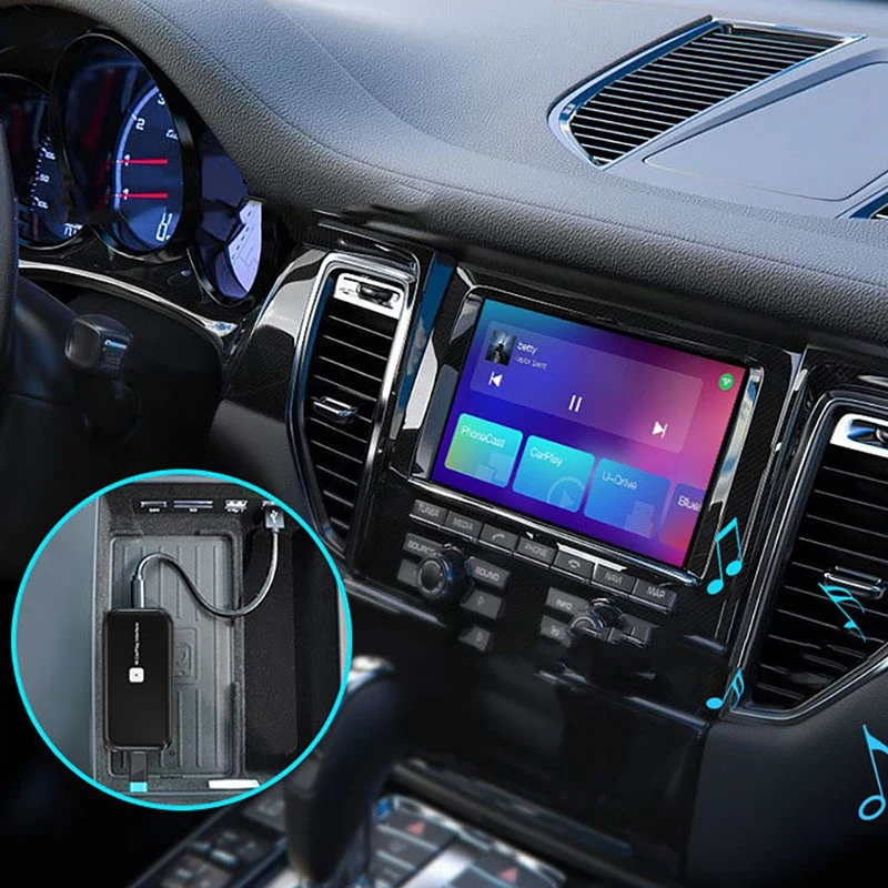 ユニバーサルカーマルチメディアプレーヤー,ワイヤレスCarplayドングルに有線,iOS 14アダプター,wifi 5g,ミラーリンクボックス,Android