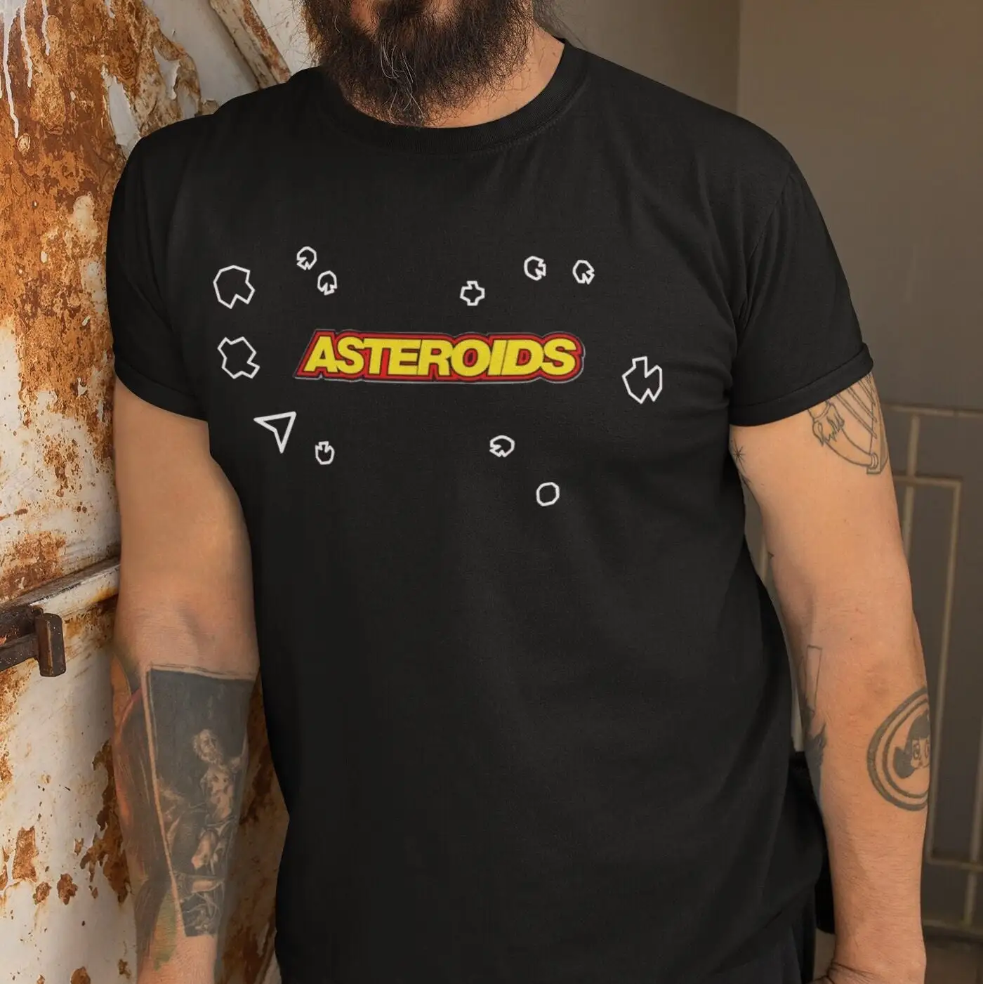 Asteroids Mens T Shirt Classic Arcade Gamer Retro Gaming Video Game Cool Nerd