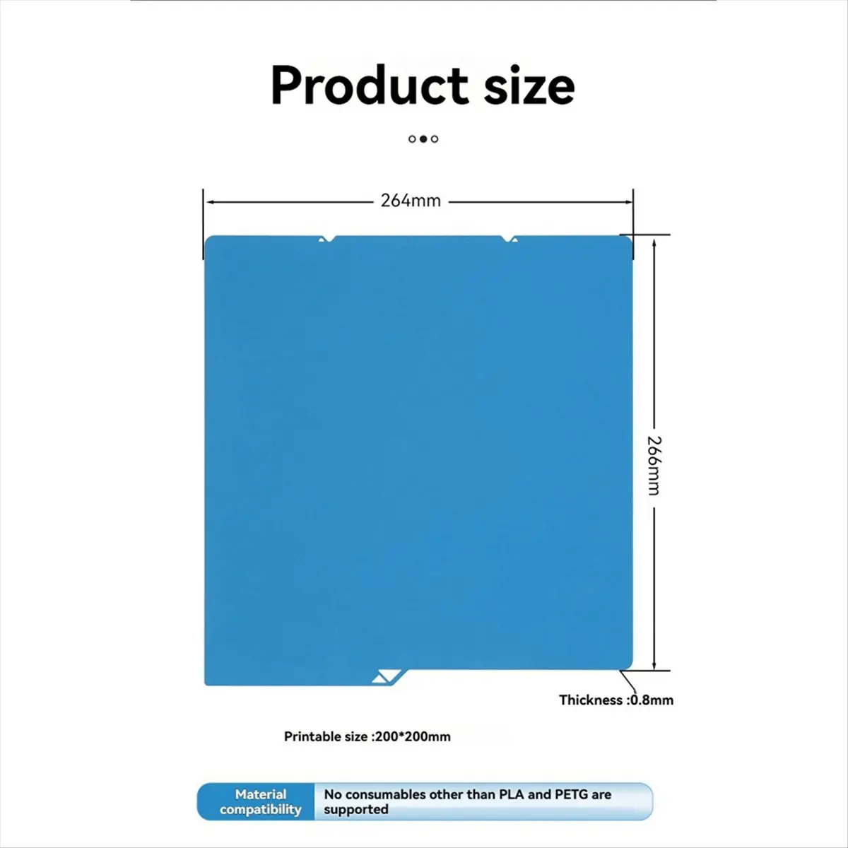 Latest ABBQ-2pcs for S1 Cool Plate Double-Sided Sheet Build Plate 264x276mm Low Temperature Heatbed for 3D Printer Accessories