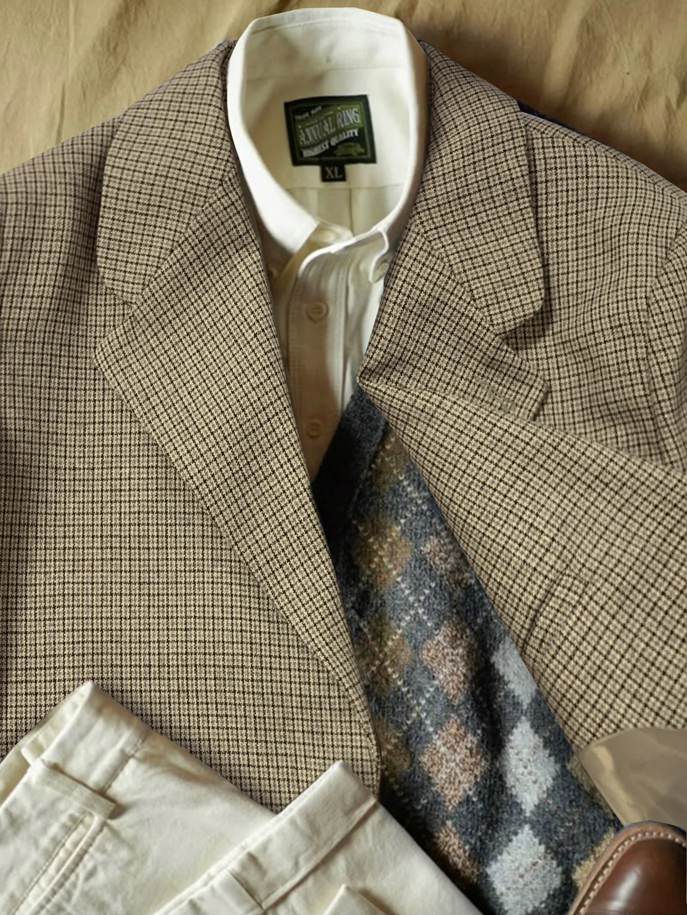 سترة رجالية كاجوال منقوشة للأعمال لربيع وخريف نمط جديد خفيف الوزن للركاب معطف رسمي بأزرار إيطالية بريطانية