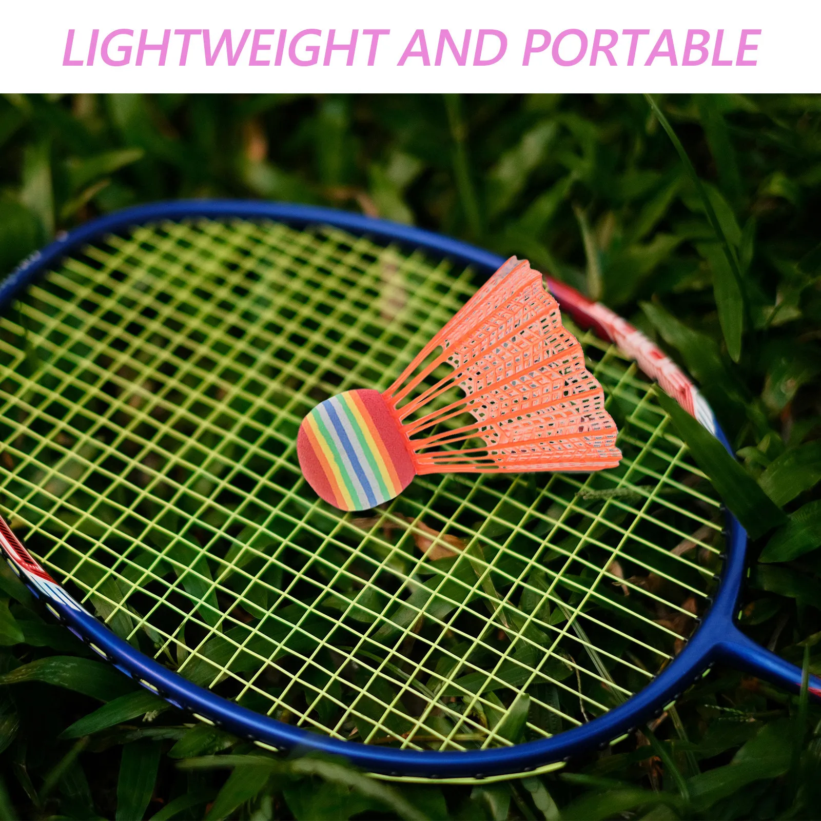 

12Pcs Rainbow Badminton Shuttlecock Set Big Head Stable Control Kids Indoor Outdoor Practice Training Sports Shuttleballs