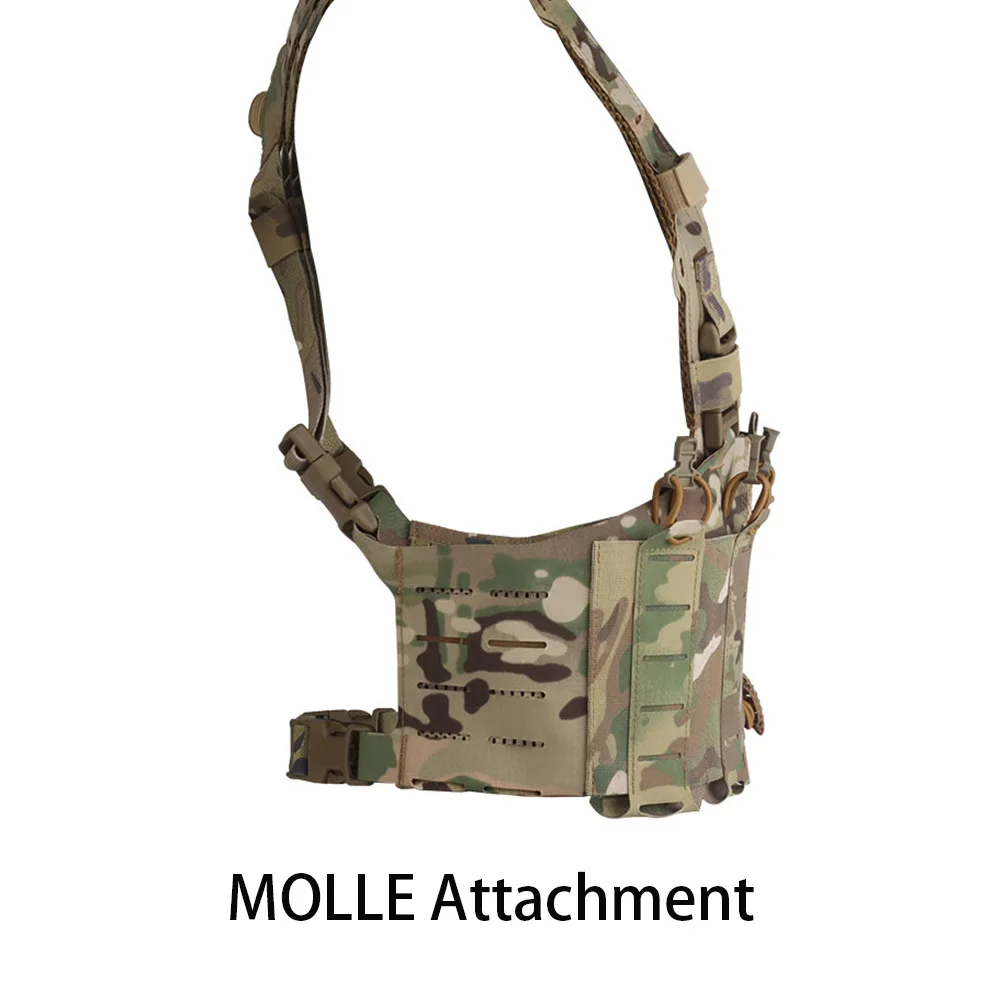 Imagem -03 - H-harness Molle Tactical Peito Rig Colete com Zíper com Magazine Pouches Pcs