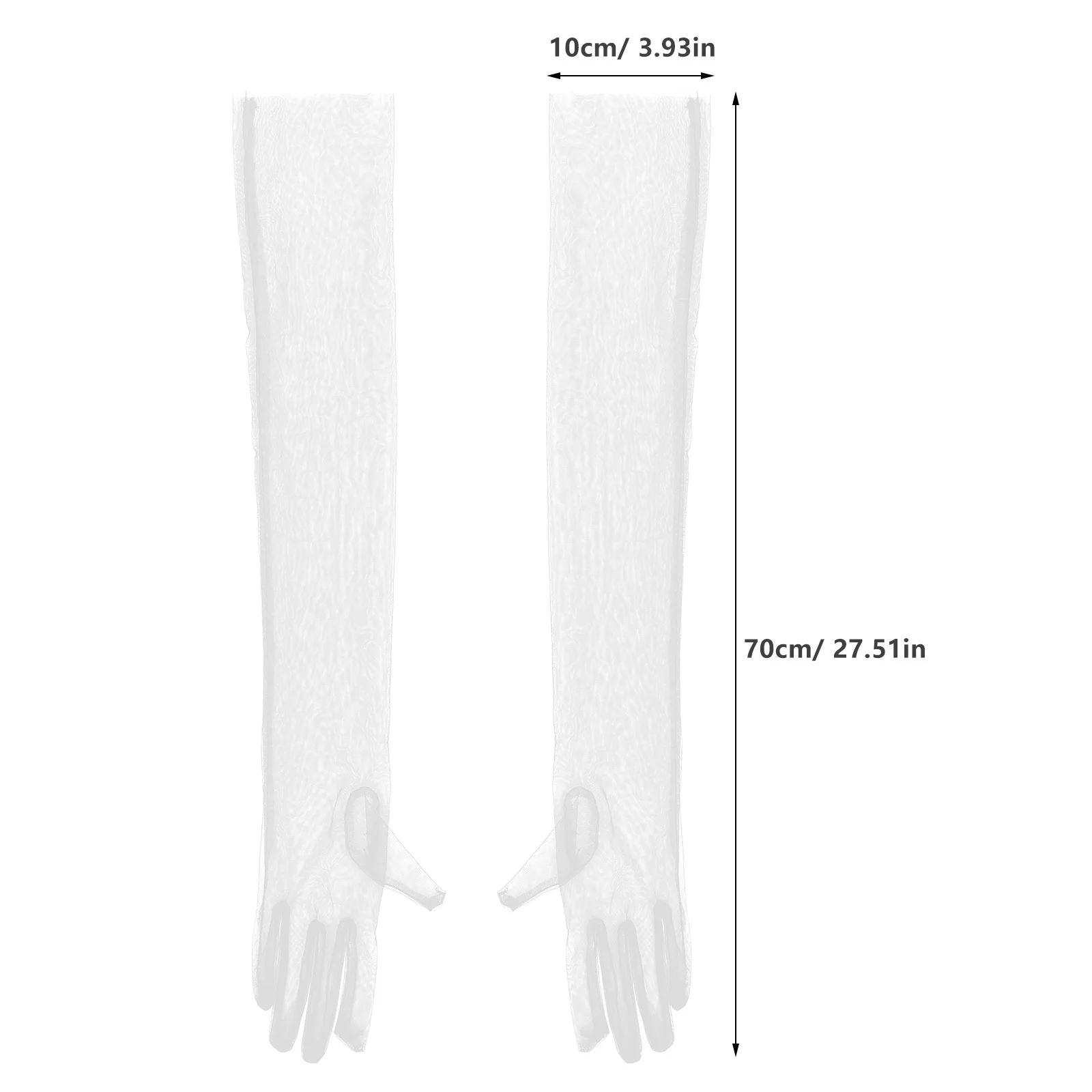 1 par de luvas ultra longas e transparentes, véu de malha respirável, leve e elegante para noiva, festa de casamento, mulheres formais