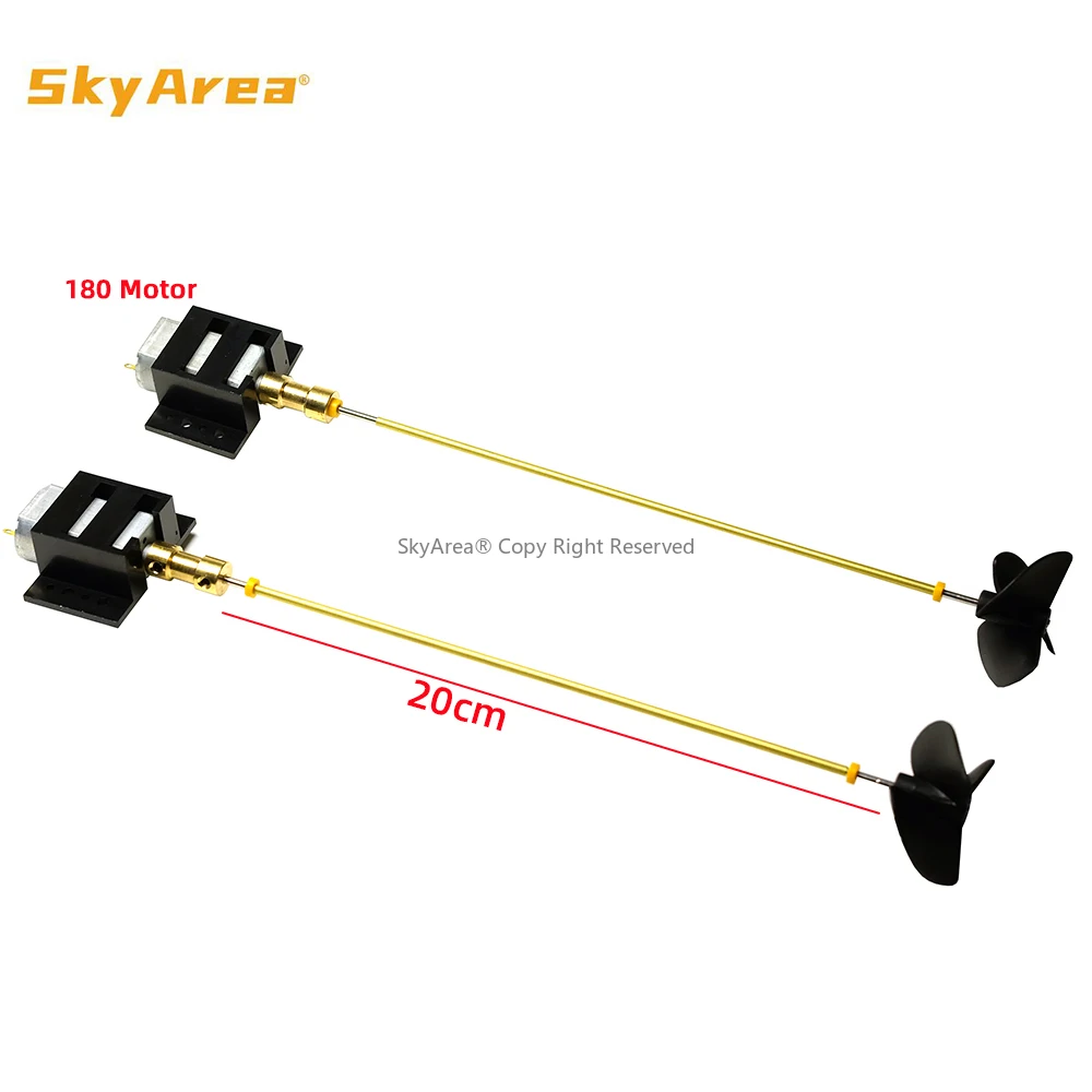 คู่ 180 มอเตอร์ RC เรือมอเตอร์ไดรฟ์ชุดมอเตอร์ที่นั่ง + ขั้วต่อทองแดง + เพลา 20 ซม.+ ใบพัดชุดสําหรับ DIY RC เรือเรือ