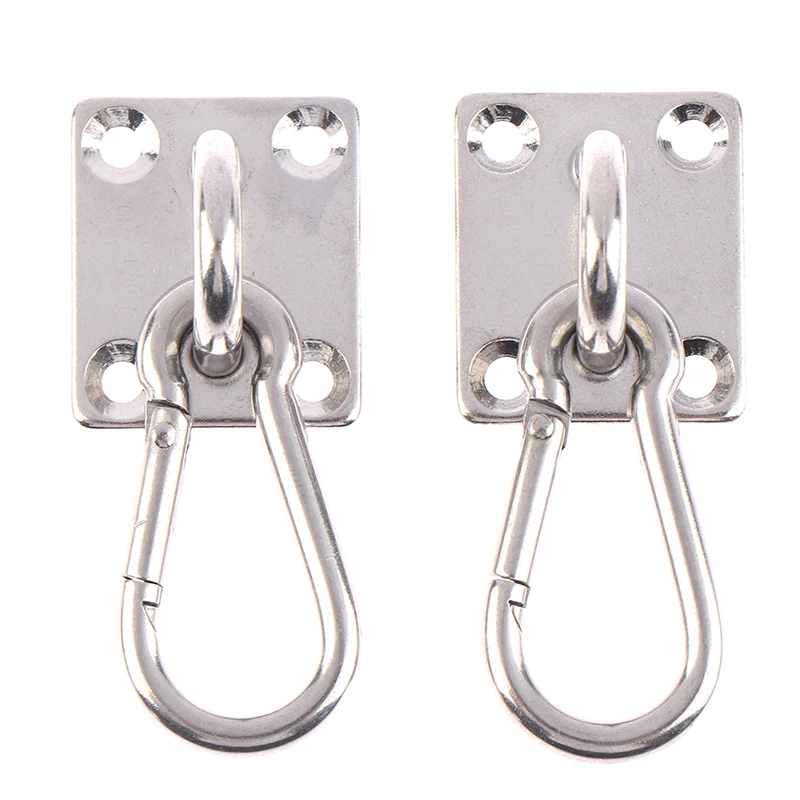 2 Sets Of Multi-Function U-Shaped Hammock Hook Metal Base Suspended Ceiling Wall Mount Hooks Stainless Steel Heavy Duty Hammock