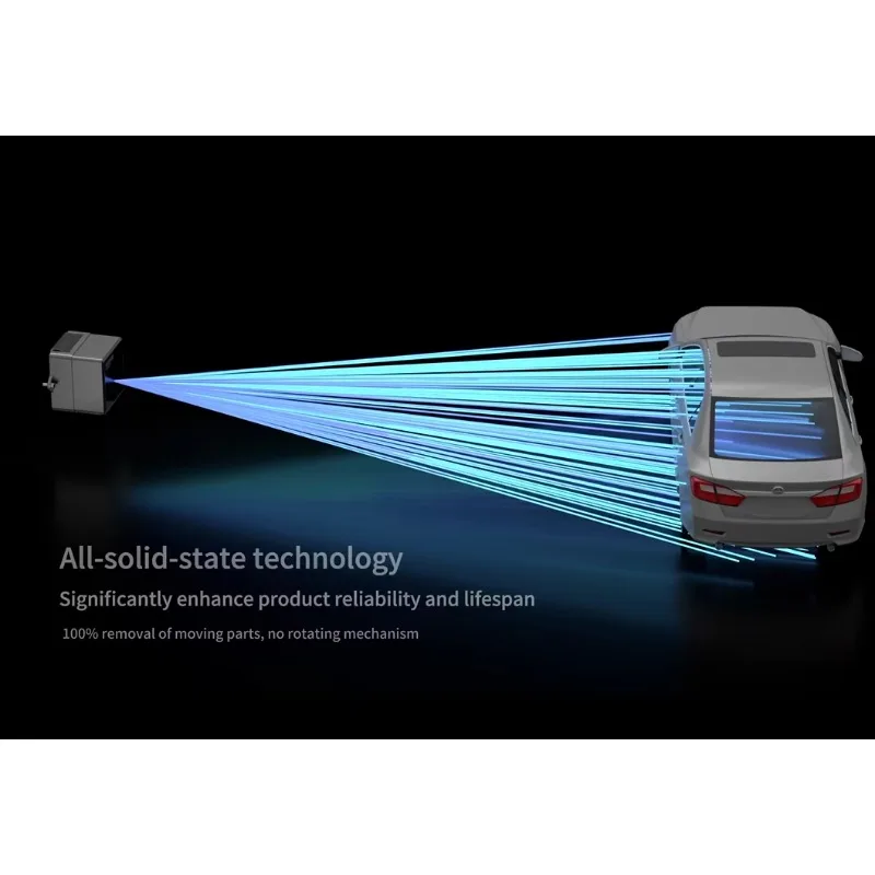 NEW AKUSENSE DTOF Technology 50M Working Distance Resistant Strong Light 100KLux Wind Rain Fog Solid-state Array DTOF LiDAR Sens