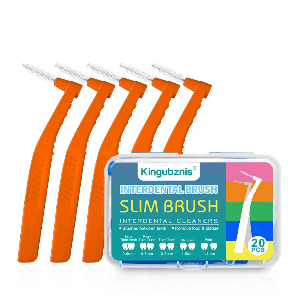 Kingubznis 20pcs Rager Voor Tandheelkundige Orthodontie Schoon Tussen Tanden Schoonmaken Gereedschap Zachte Mini Borstel Met Stofkap